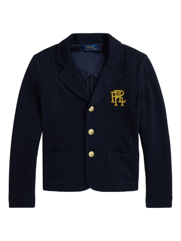 Blazer per bambina POLO RALPH LAUREN KIDS blu con ricamo – Accessorio premium elegante