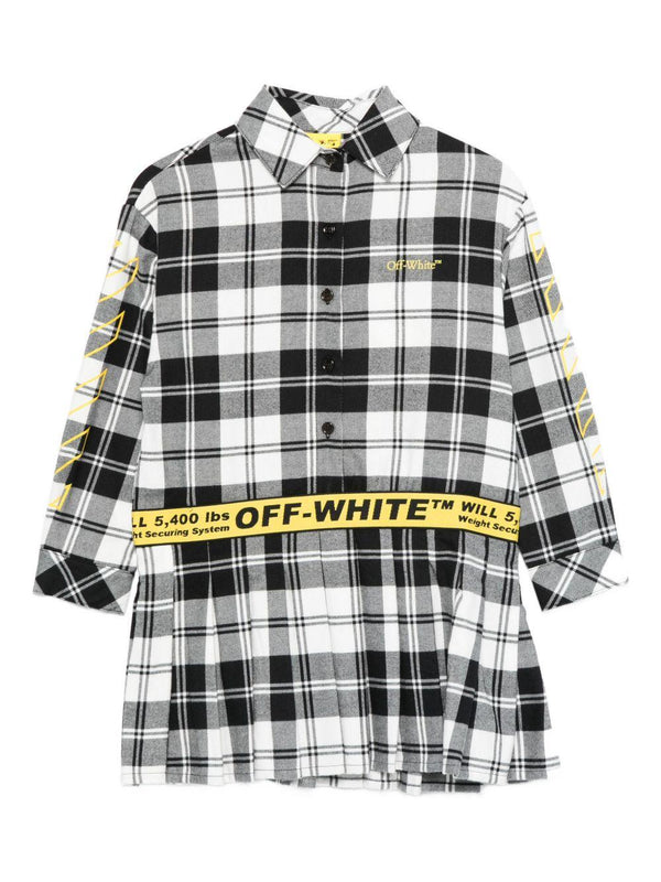 Abito per bambina Off-White Kids modello camicia a quadri – Accessorio premium elegante
