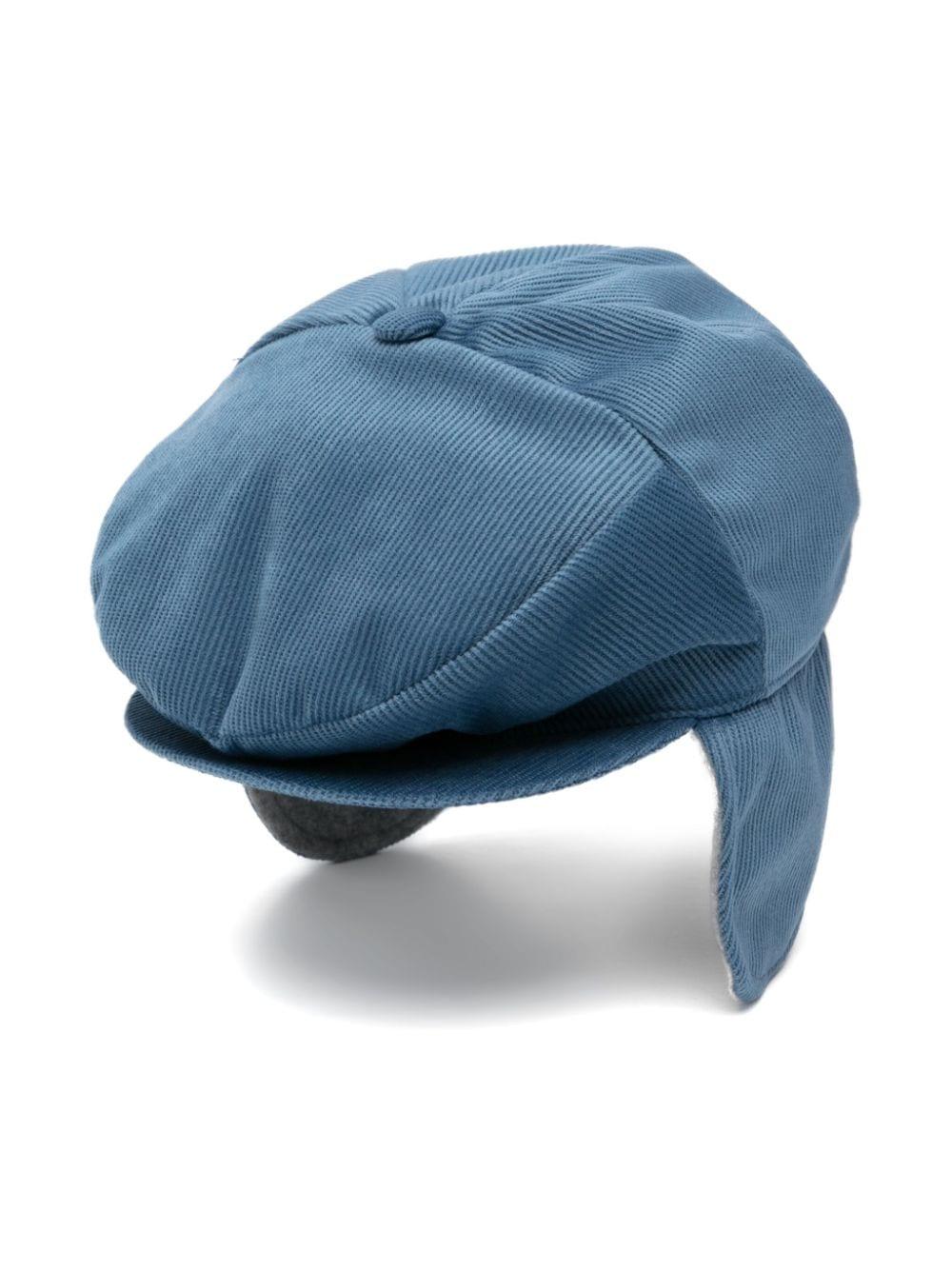 Cappello baker boy tartan per bambino Colorichiari blu con tesa curva – Accessorio premium elegante