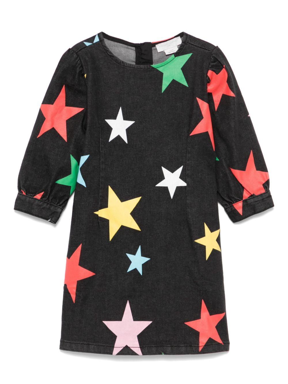 Abito nero per bambina con stampa Stella McCartney Kids – Accessorio premium elegante