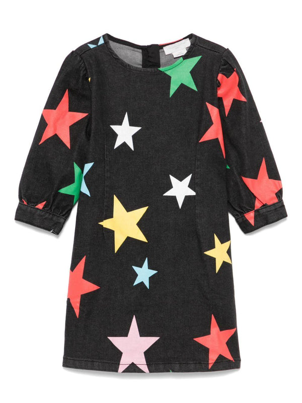 Abito nero per bambina con stampa Stella McCartney Kids – Accessorio premium elegante