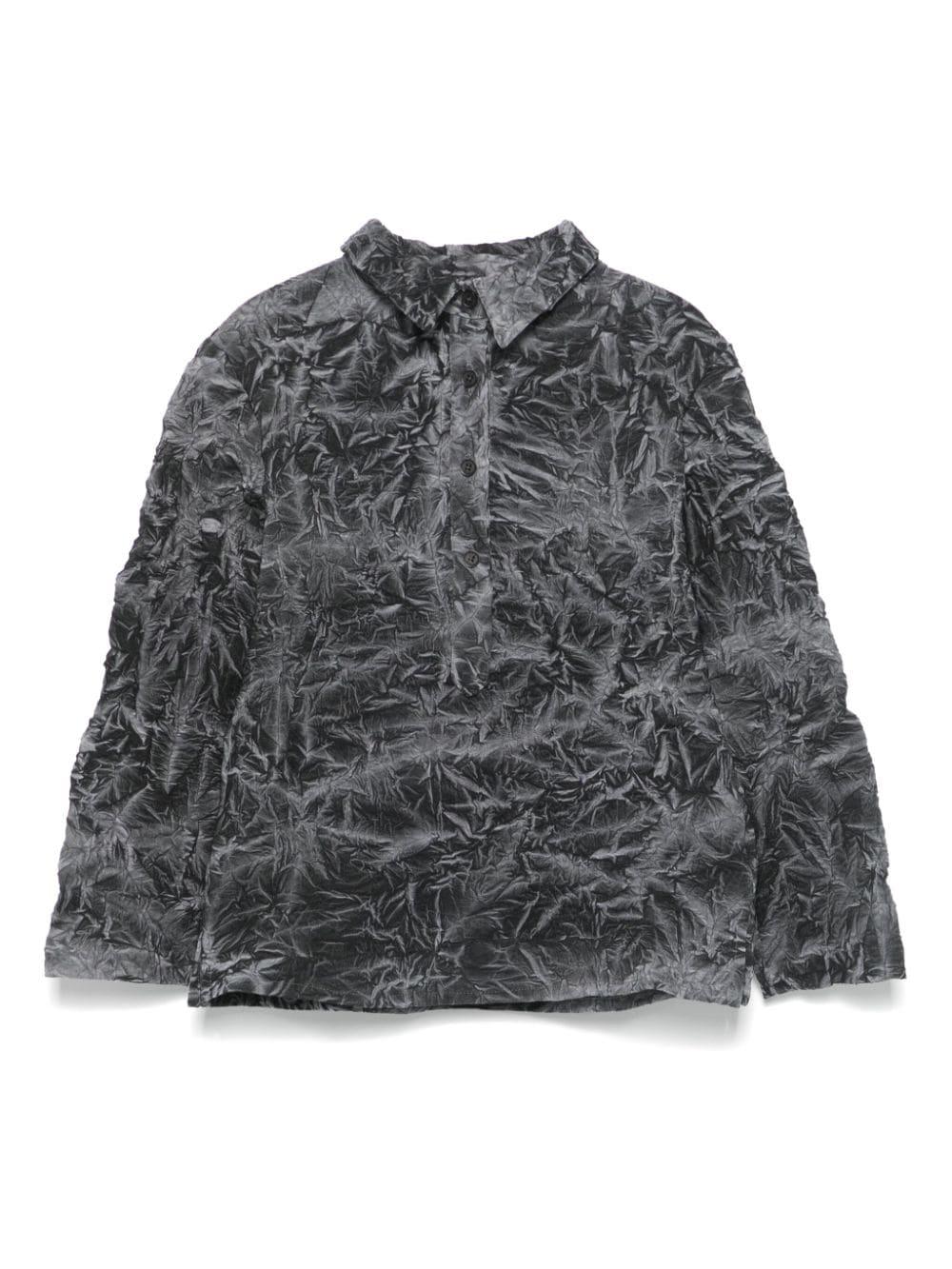 Camicia per bambina Douuod Kids grigio con effetto stropicciato – Accessorio premium elegante
