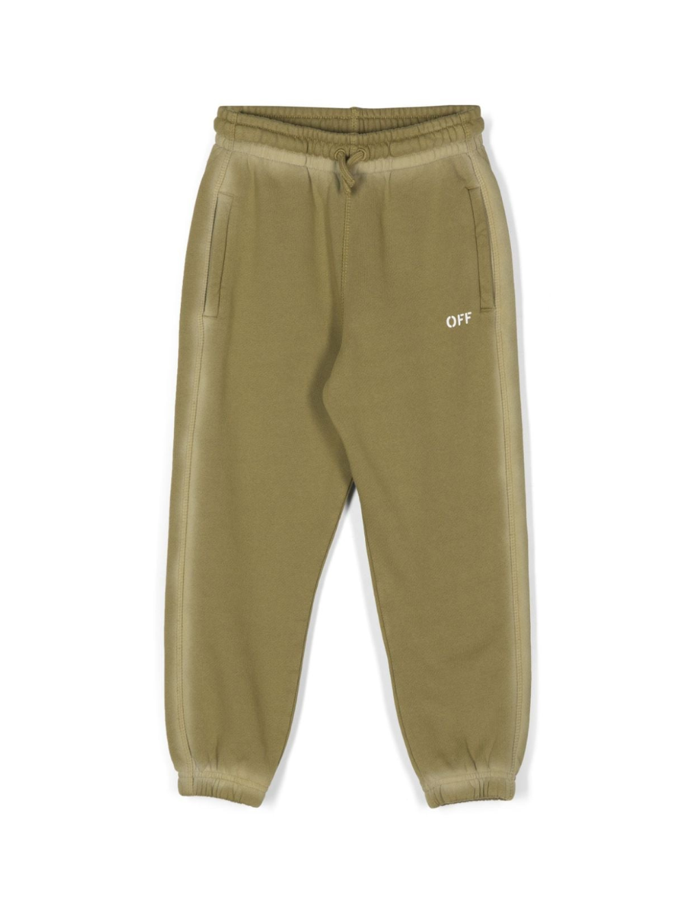 Pantaloni sportivi Off Stamp CL per bambino Off-White Kids verde con vita elasticizzata con coulisse interna – Accessorio premium elegante