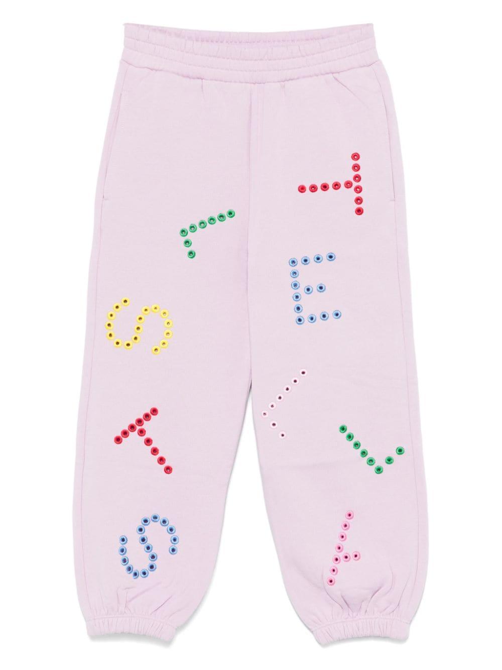 Pantaloni sportivi rosa per bambina con decorazione Stella McCartney Kids – Accessorio premium elegante
