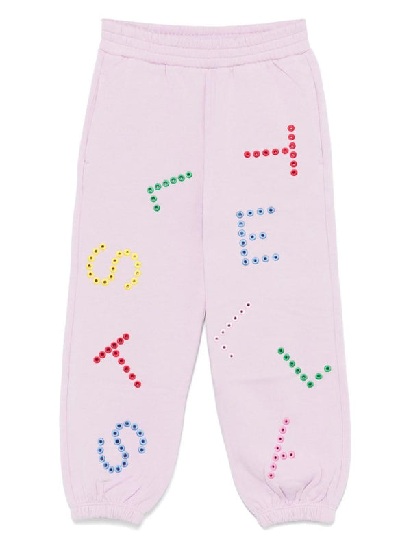 Pantaloni sportivi rosa per bambina con decorazione Stella McCartney Kids – Accessorio premium elegante