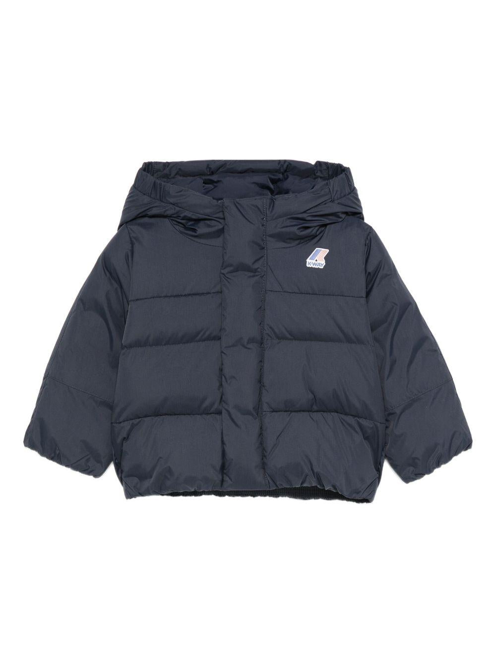 Giubbino per neonato K-Way Kids blu con design trapuntato – Accessorio premium elegante
