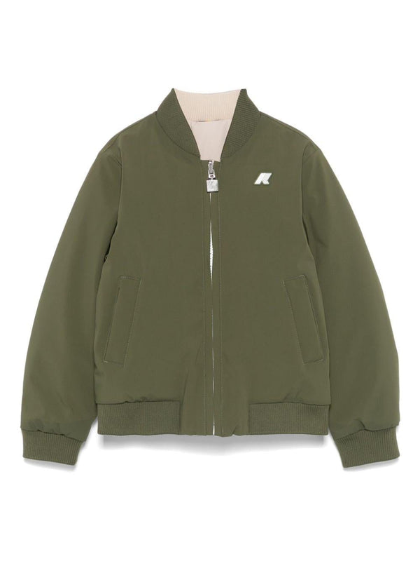 Bomber reversibile verde per bambino Aorelian K-Way Kids – Accessorio premium elegante