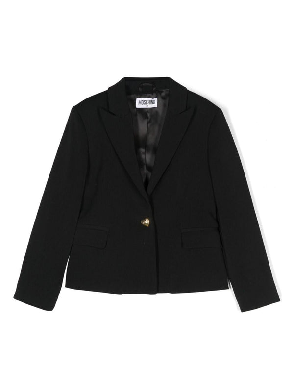 Blazer per bambina Moschino Kids nero modello monopetto – Accessorio premium elegante