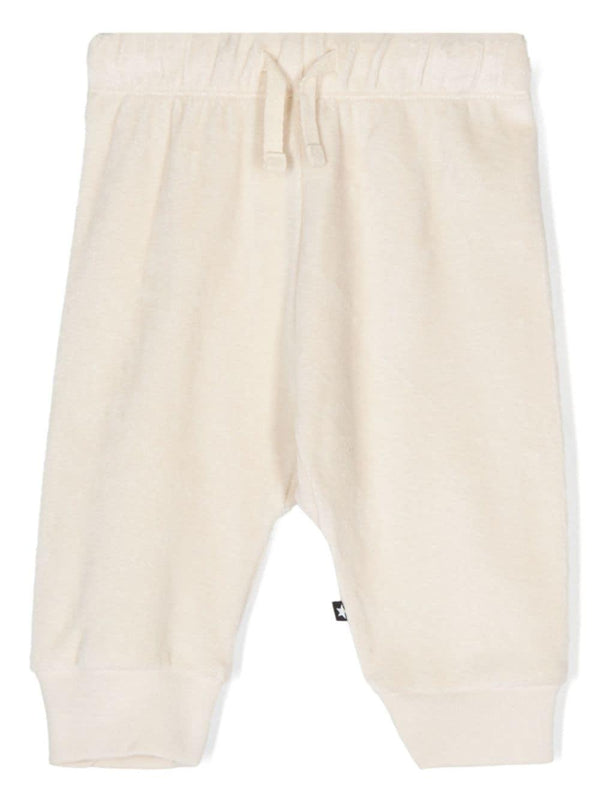 Pantaloni sportivi per neonato Molo Sigo bianco in velluto – Accessorio premium elegante