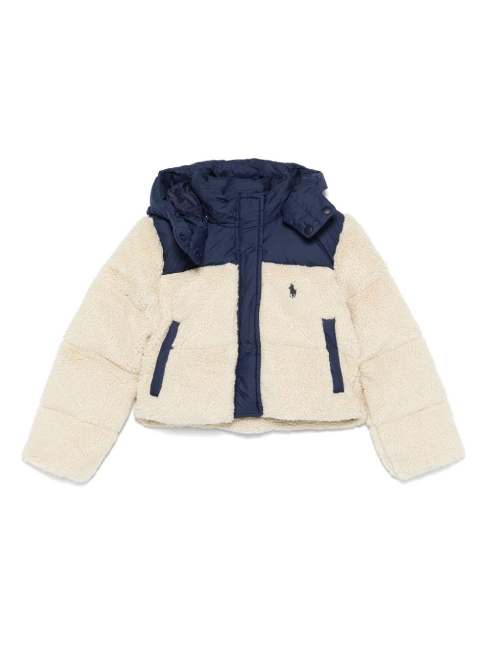 Giubbino per bambino Ralph Lauren Kids bianco con applicazione posteriore logo – Accessorio premium elegante
