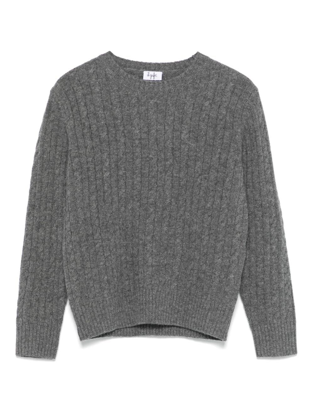 Maglione a maglia intrecciata per neonato Il Gufo grigio con design lavorato a maglia – Accessorio premium elegante
