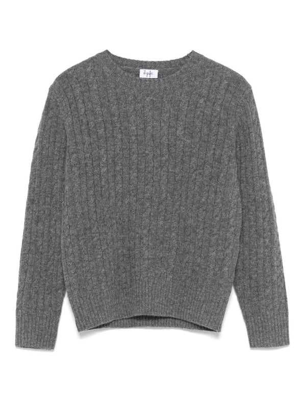 Maglione a maglia intrecciata per neonato Il Gufo grigio con design lavorato a maglia – Accessorio premium elegante