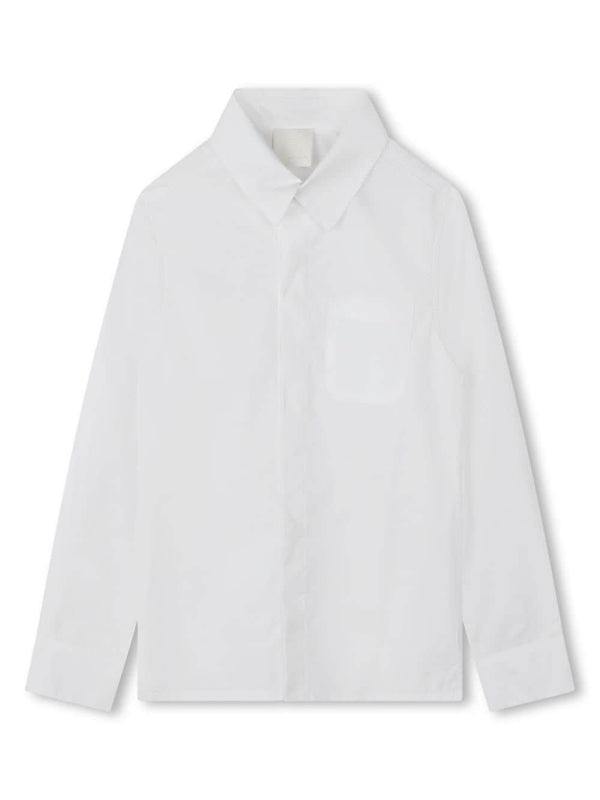 Camicia per bambino Givenchy Kids bianco con colletto classico – Accessorio premium elegante