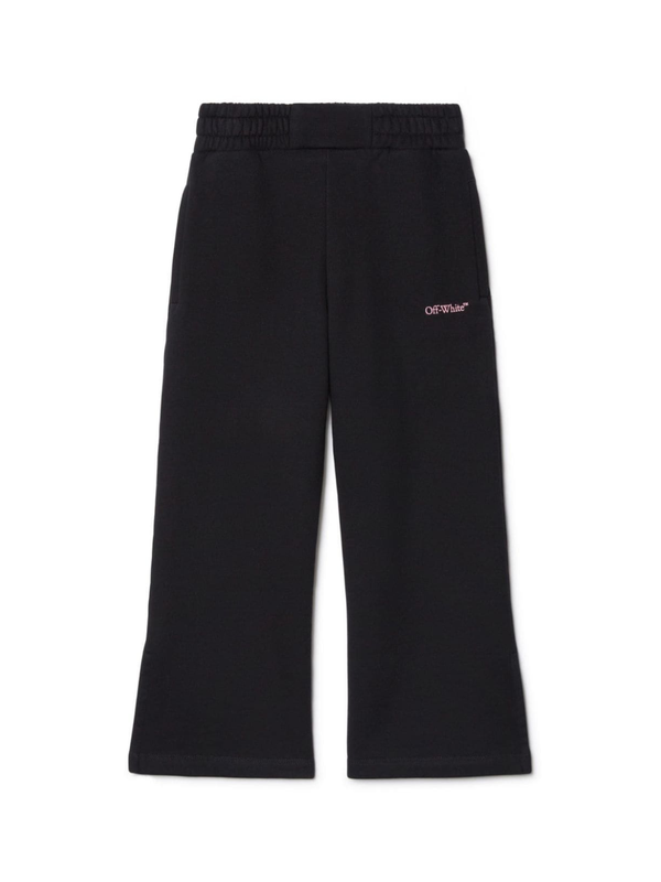 Pantaloni sportivi Bookish per bambina Off-White Kids nero con gamba ampia – Accessorio premium elegante