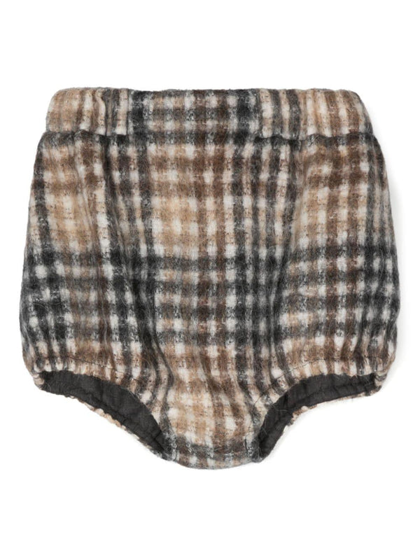 Shorts per bambina Douuod Kids a quadri con effetto pettinato – Accessorio premium elegante