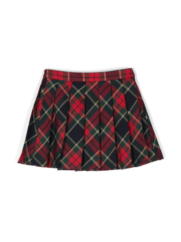 Gonna a quadri tartan per bambina Il Gufo rosso senza fodera – Accessorio premium elegante