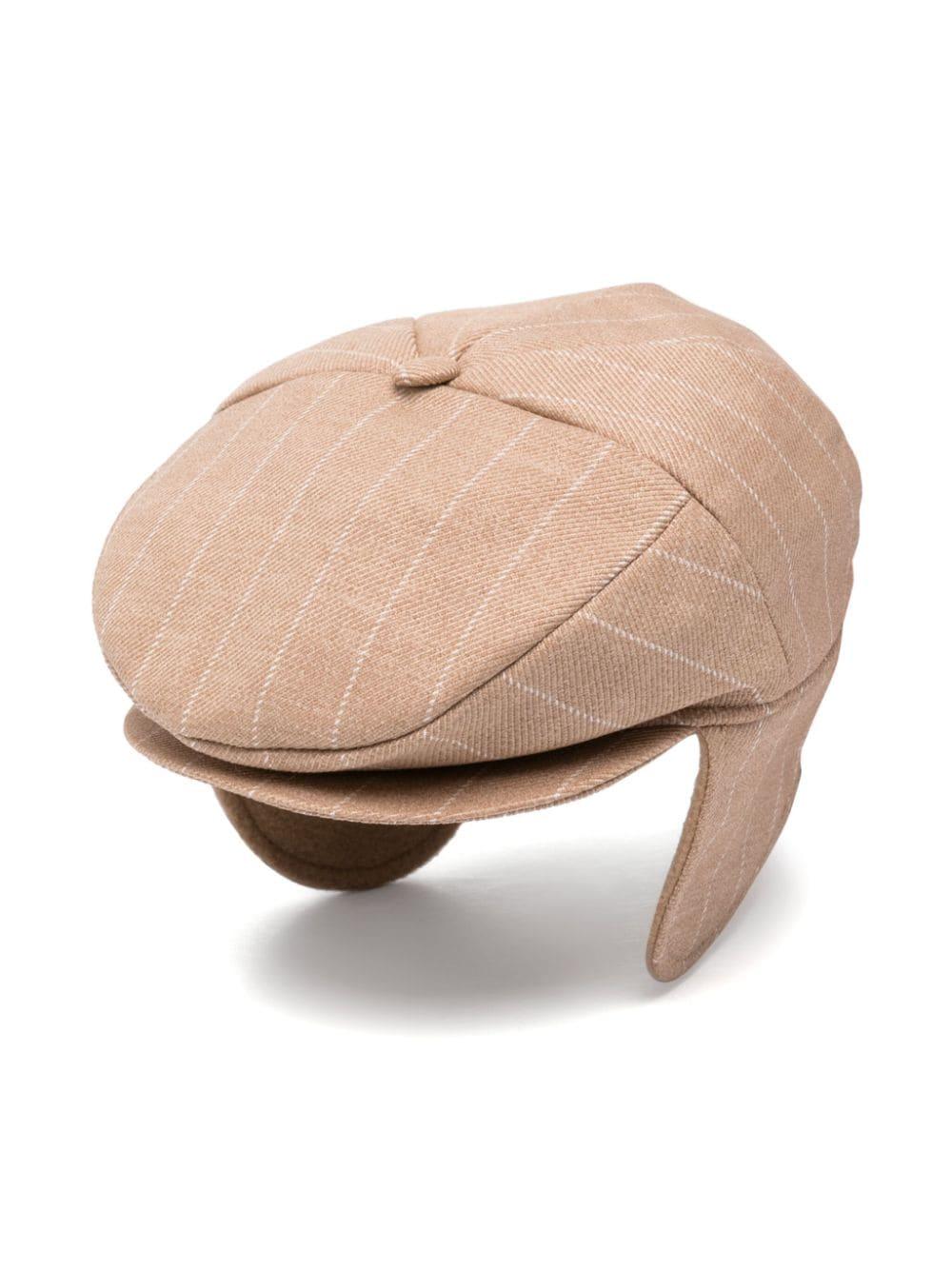 Cappello baker boy tartan per bambino Colorichiari beige con tesa curva – Accessorio premium elegante