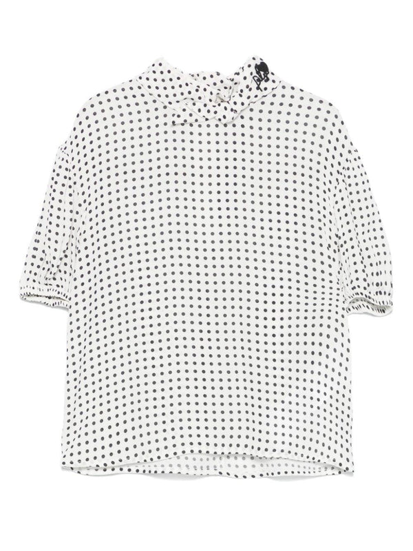 Blusa bianca a pois per bambina Philosophy Di Lorenzo Serafini Kids – Accessorio premium elegante