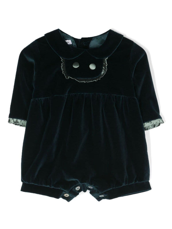 Tutina per neonata Jesurum Baby verde con dettaglio colletto – Accessorio premium elegante