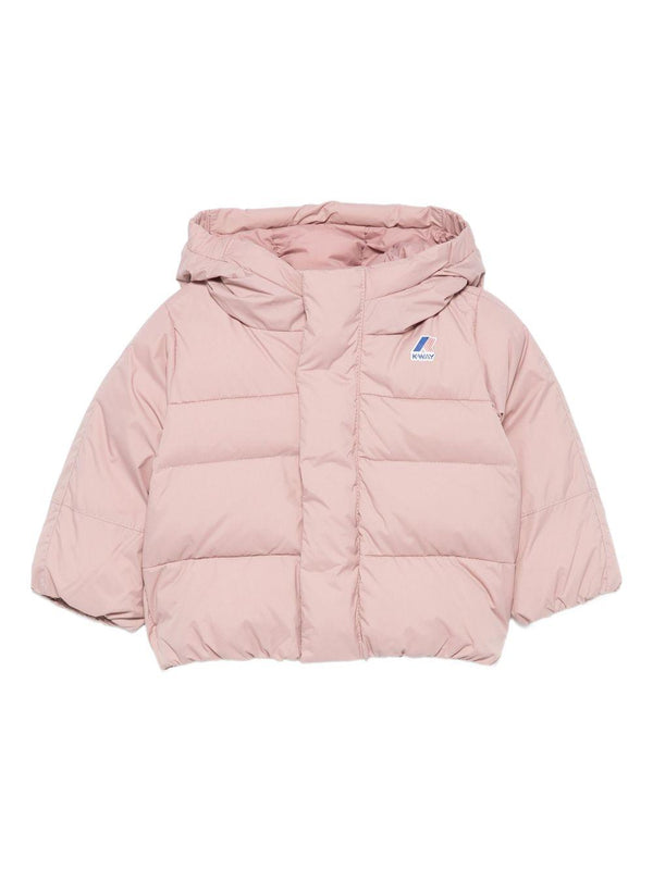 Giubbino per neonata K-Way Kids rosa con design trapuntato – Accessorio premium elegante