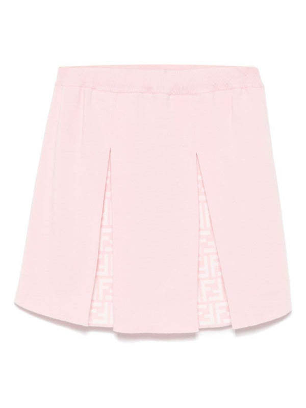 Gonna per bambina Fendi Kids rosa con vita elasticizzata – Accessorio premium elegante