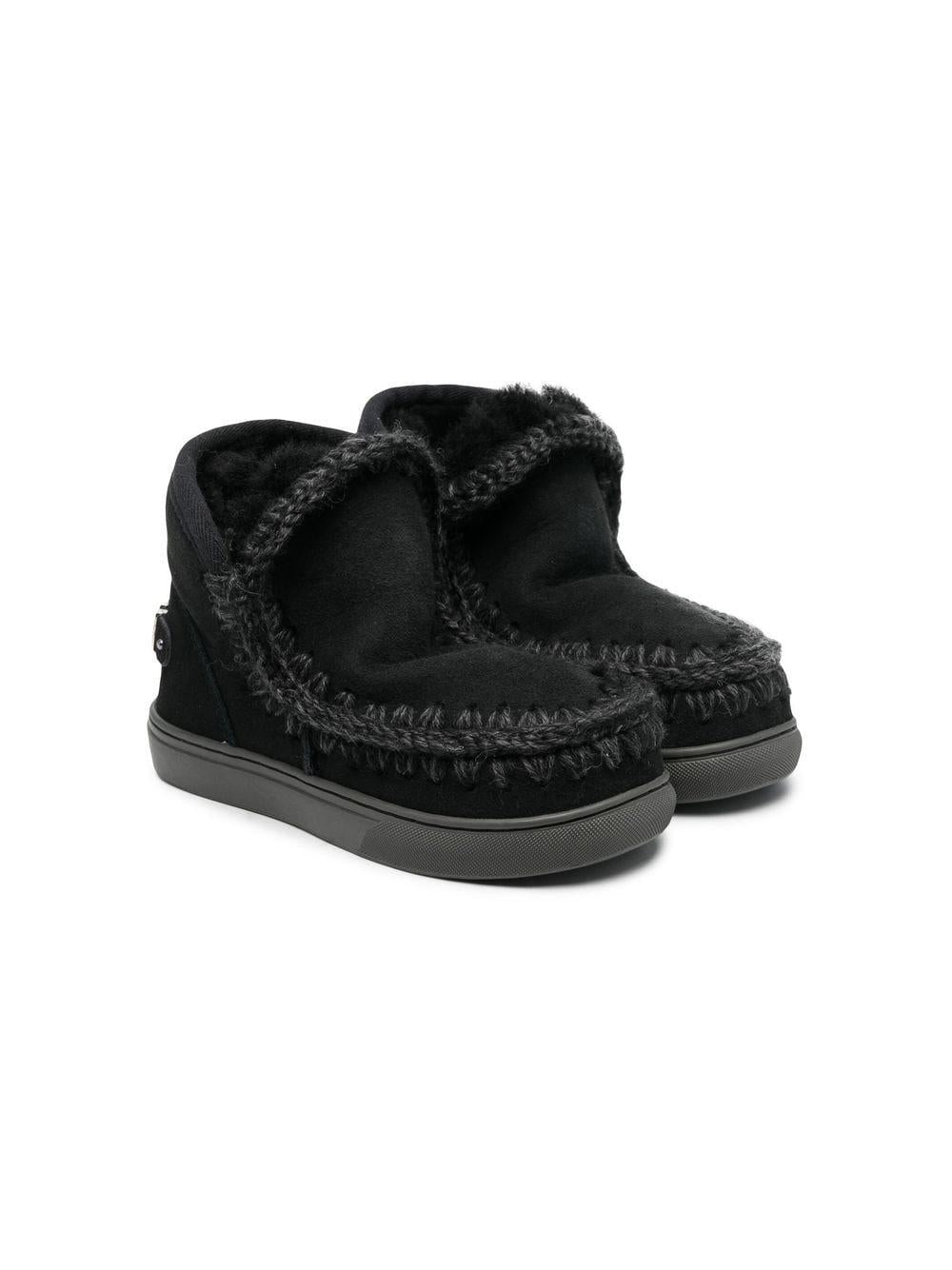 Stivali mid Eskimo per bambina Mou Kids nero con punta tonda – Accessorio premium elegante