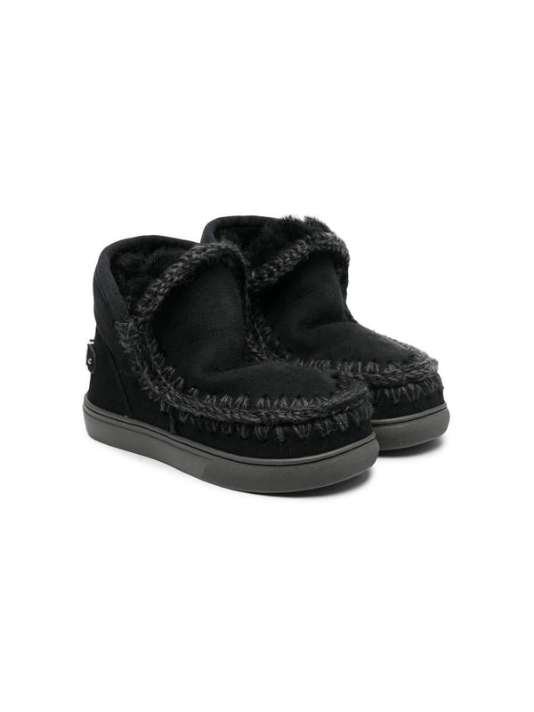 Stivali mid Eskimo per bambina Mou Kids nero con punta tonda – Accessorio premium elegante