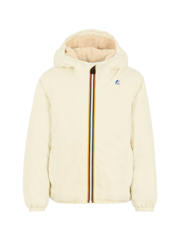 Giubbino per bambino K-Way Kids bianco con design imbottito – Accessorio premium elegante