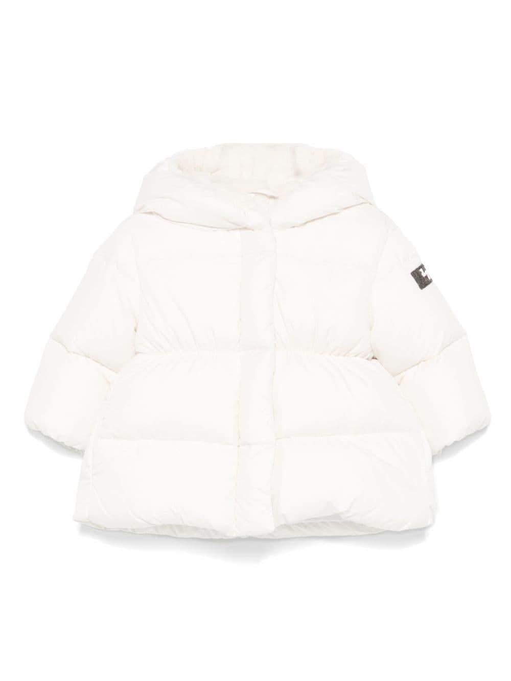 Giubbino imbottito per neonata Il Gufo bianco con design traputato – Accessorio premium elegante