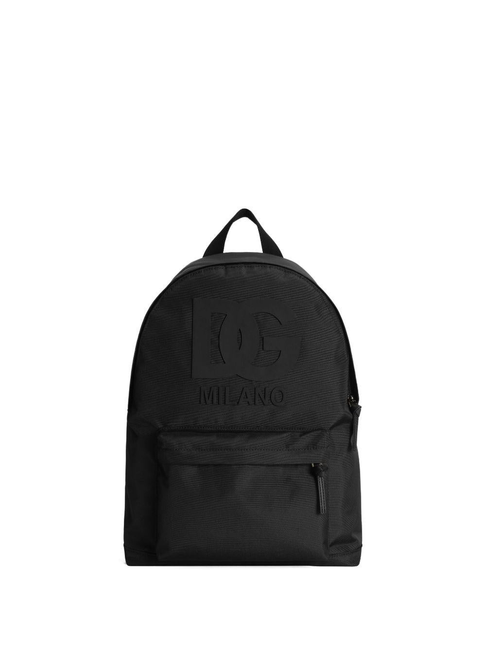 Zaino per bambino Dolce & Gabbana Kids nero con logo goffrato – Accessorio premium elegante