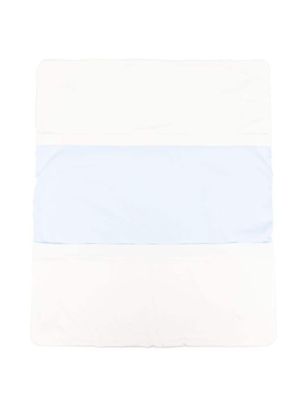 Coperta con trama jersey per neonato La Stupenderia bianca con orlo rifinito – Accessorio premium elegante