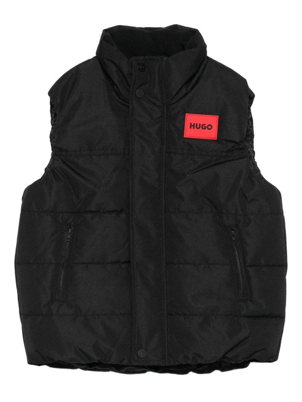 Gilet per bambino Hugo Kids nero con design trapuntato – Accessorio premium elegante