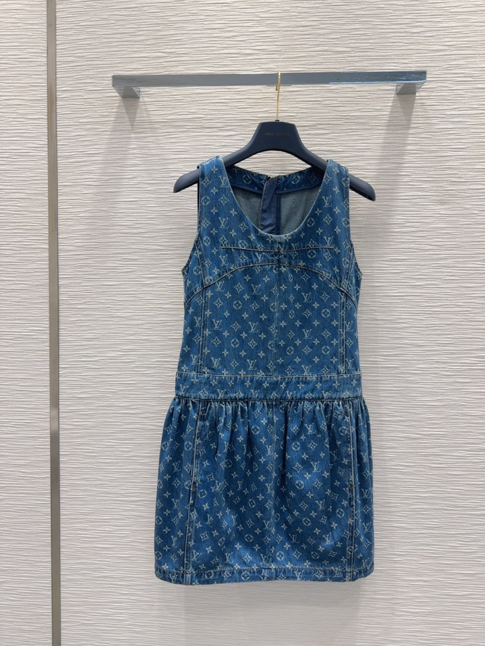 LV 25 Both Muscular Soft Denim Vest Dress Blue Cotton – Accessorio premium elegante