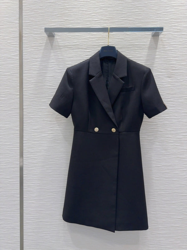 LV 25 Office Fashion Luxurious Dress Black Poliester Wool – Accessorio premium elegante