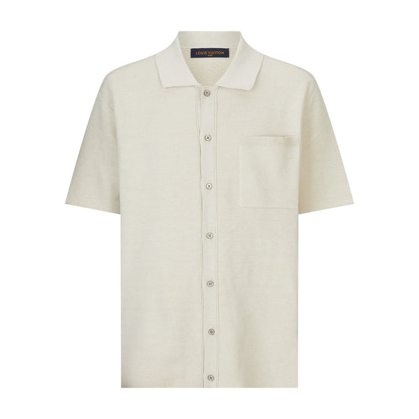 LV Embossed Safari Monogram T Shirt Beige Cotton Knit – Accessorio premium elegante