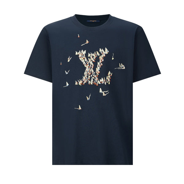 LV Large Embroidered Logo Navy Blue Cotton – Accessorio premium elegante