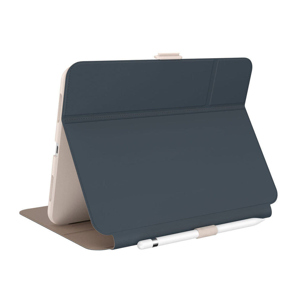 Speck Balance Carrying Case (Folio Clear) for 10.9in iPad 10th Gen - Almond Milk/Mocha/Charcoal – Accessorio premium elegante
