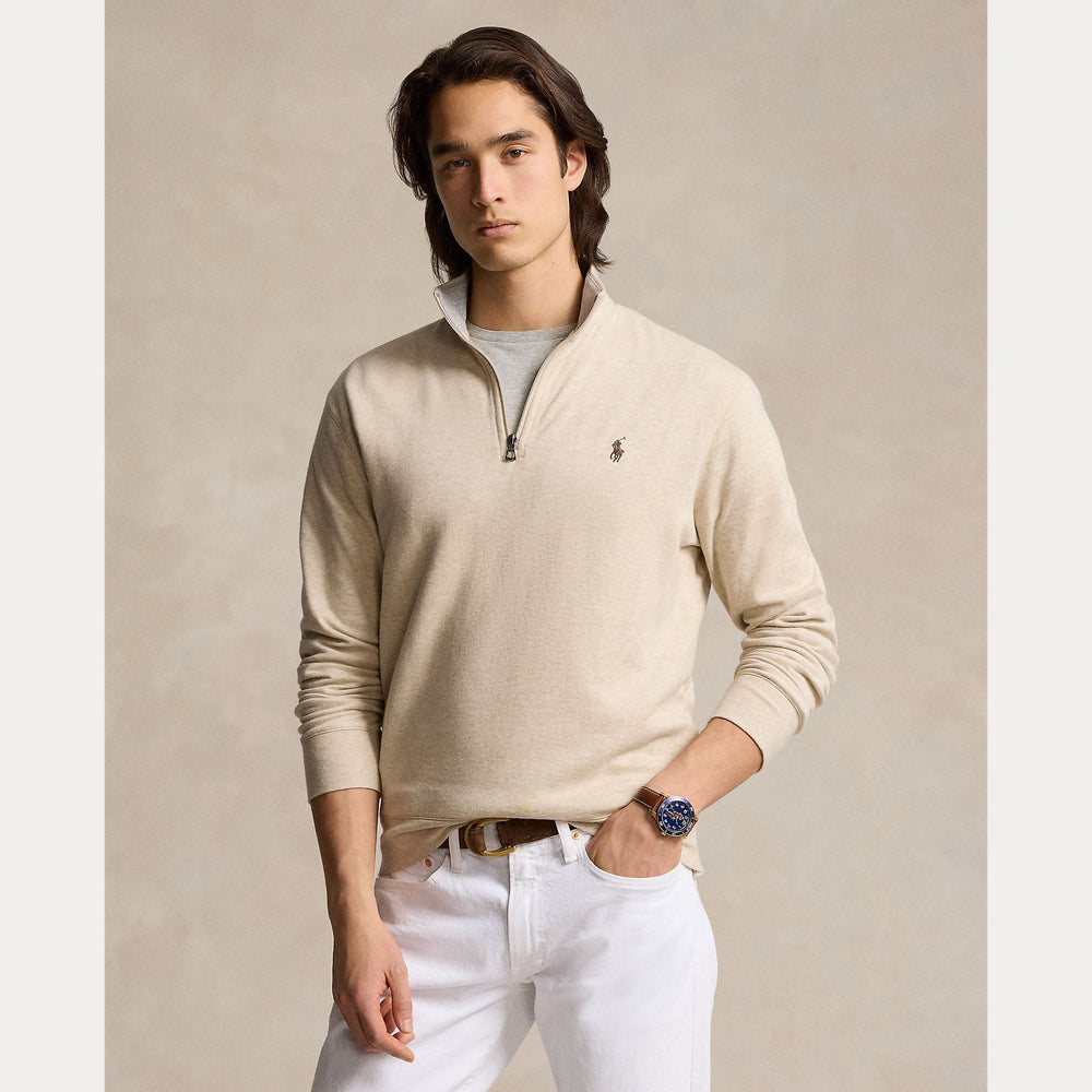 LUXURY JERSEY QUARTER-ZIP PULLOVER – Accessorio premium elegante