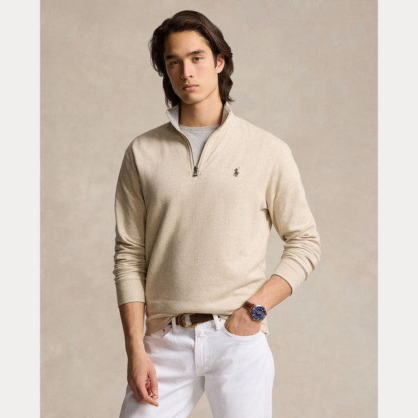 LUXURY JERSEY QUARTER-ZIP PULLOVER – Accessorio premium elegante