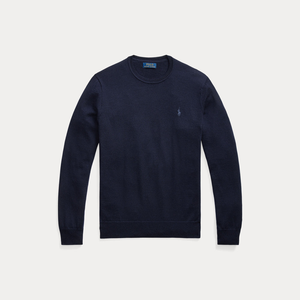 SLIM FIT WASHABLE WOOL CREWNECK SWEATER – Accessorio premium elegante