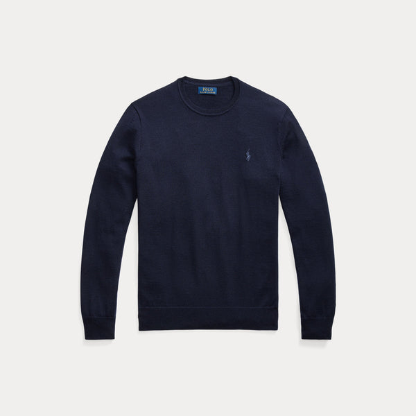 SLIM FIT WASHABLE WOOL CREWNECK SWEATER – Accessorio premium elegante