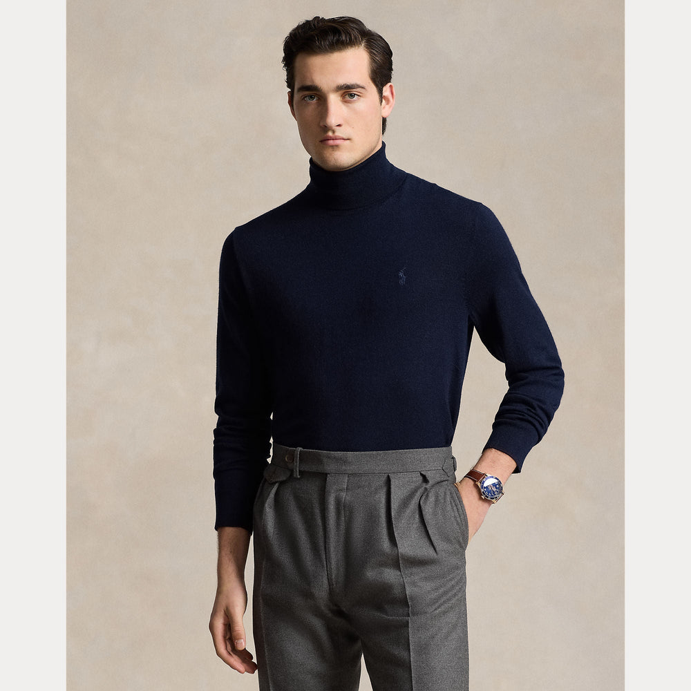 WASHABLE WOOL TURTLENECK SWEATER – Accessorio premium elegante