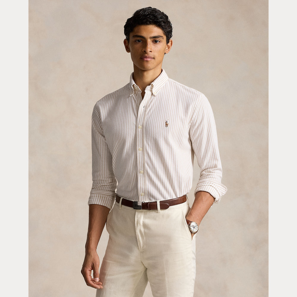 HERRINGBONE KNIT OXFORD SHIRT – Accessorio premium elegante