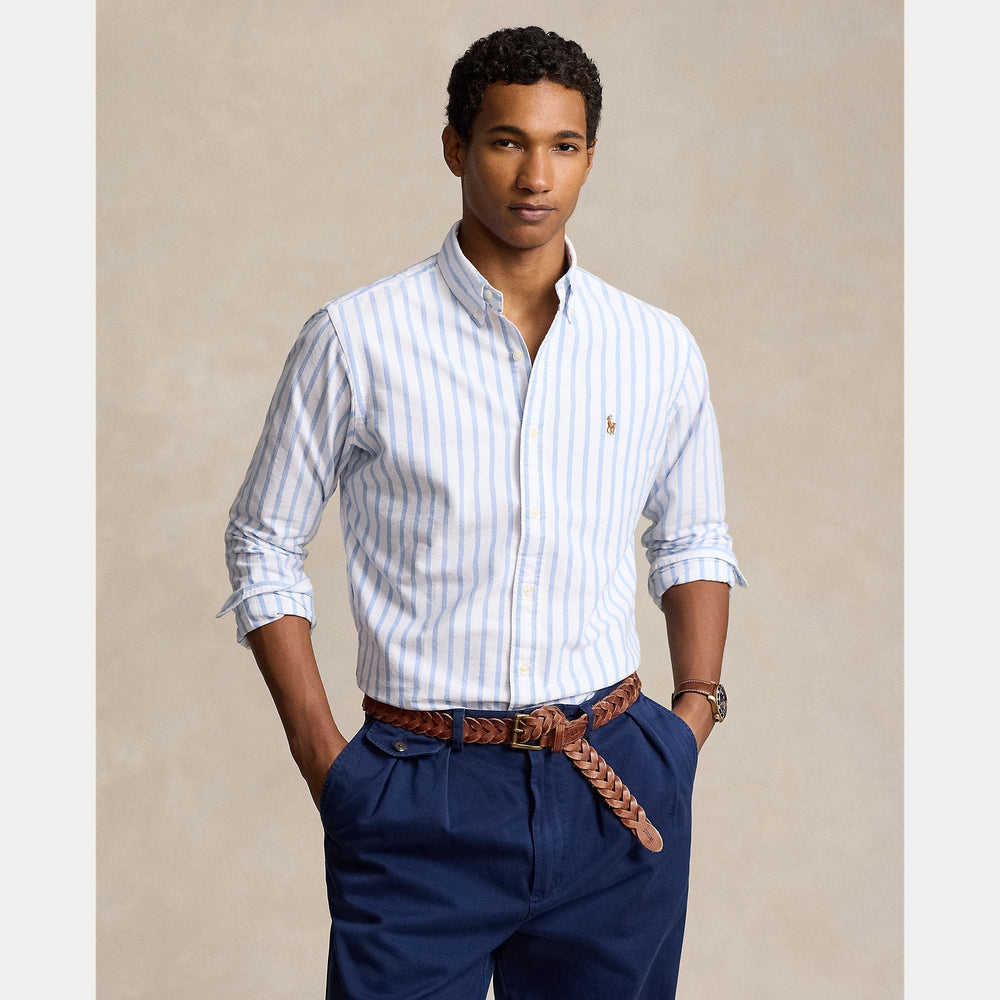 CUSTOM FIT STRIPED OXFORD SHIRT – Accessorio premium elegante