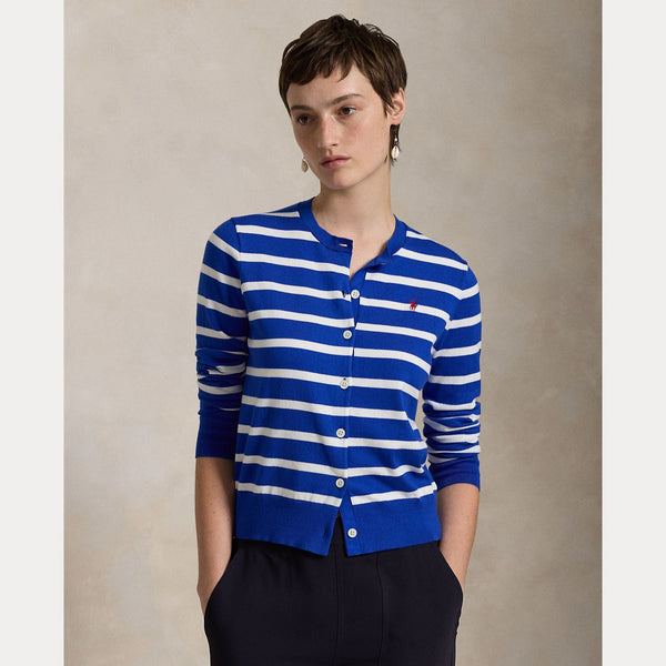STRIPED COTTON-BLEND CARDIGAN – Accessorio premium elegante
