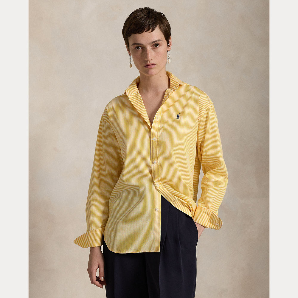 RELAXED FIT STRIPED COTTON SHIRT – Accessorio premium elegante