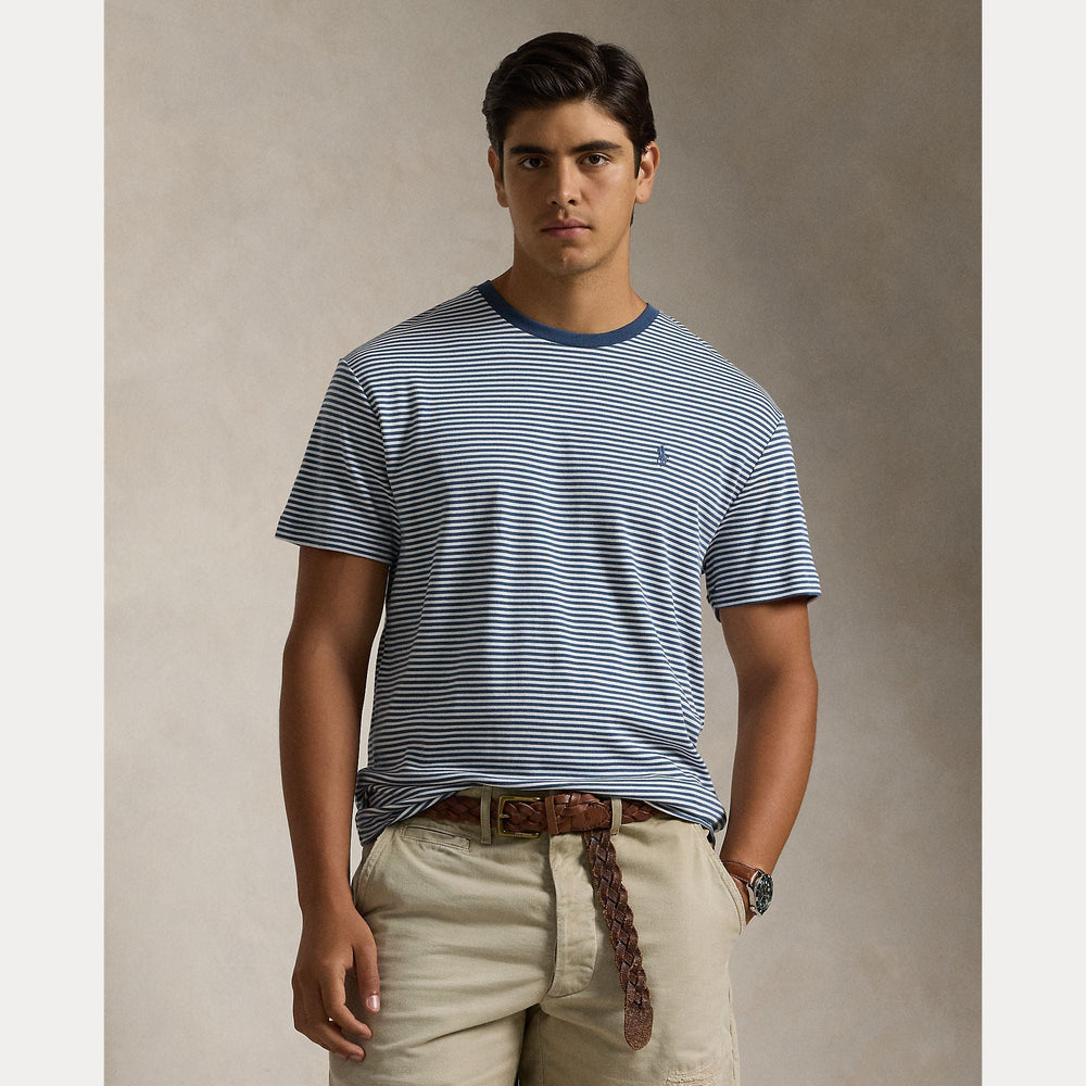 CLASSIC FIT STRIPED SOFT COTTON T-SHIRT – Accessorio premium elegante