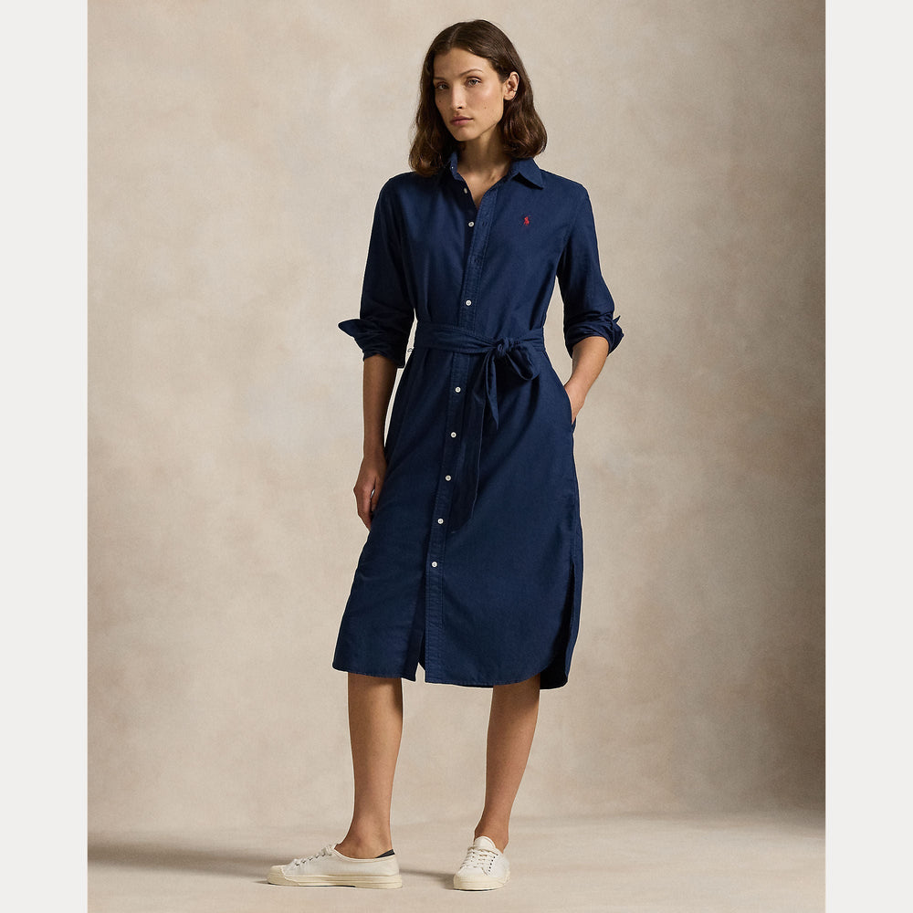 COTTON OXFORD BELTED SHIRTDRESS – Accessorio premium elegante