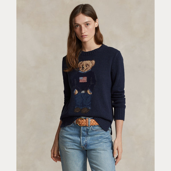 POLO BEAR COTTON-LINEN SWEATER – Accessorio premium elegante