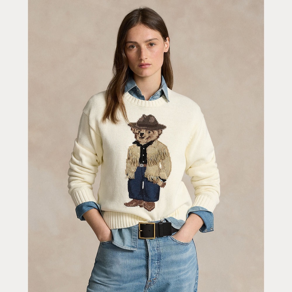 POLO BEAR COTTON CREWNECK SWEATER – Accessorio premium elegante